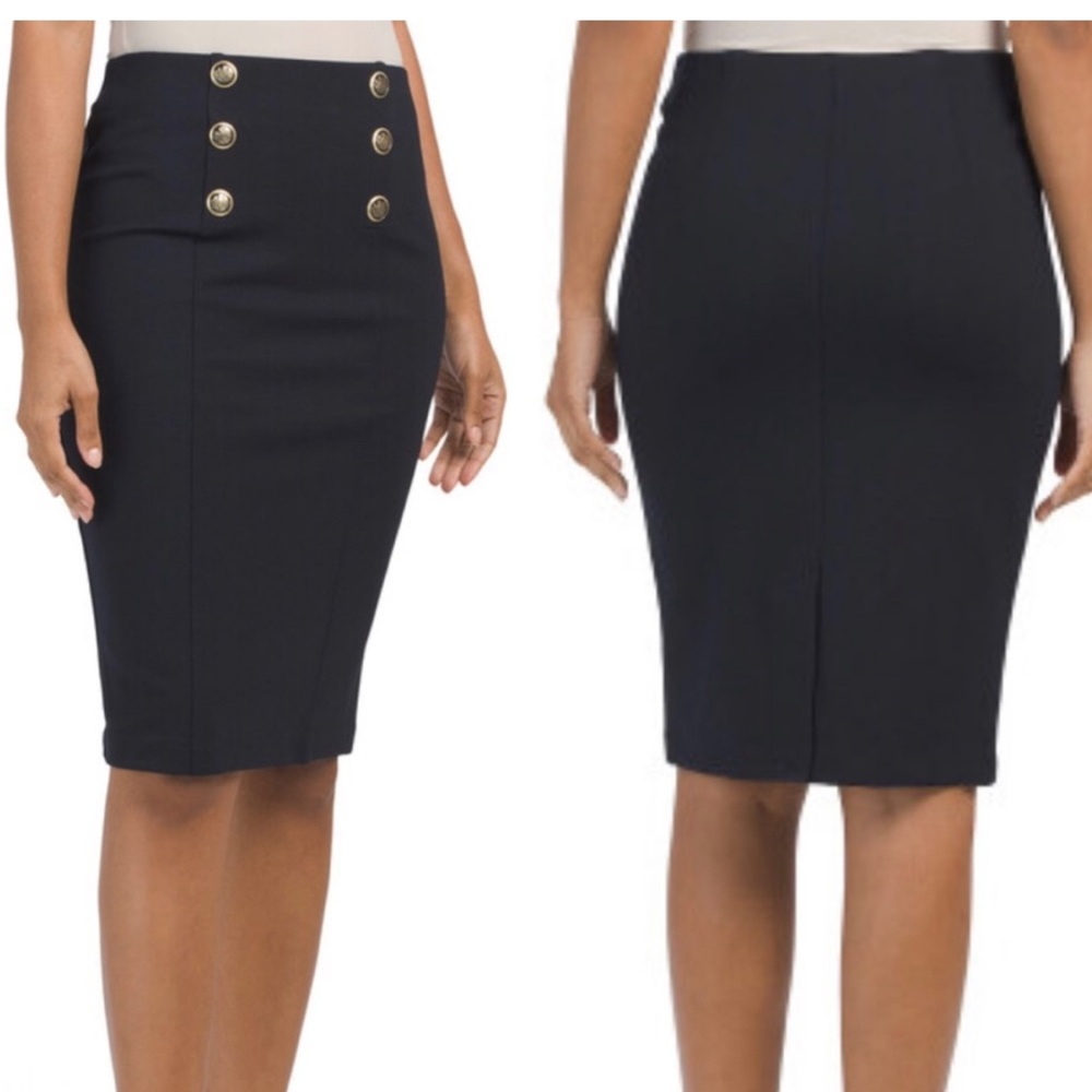 NWT Pencil Skirt Front Buttons